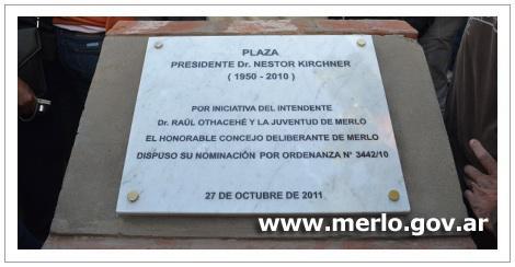 Plaza Kirchner en Merlo, BsAs