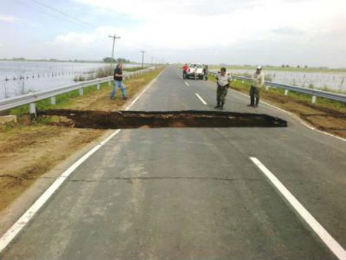 Ruta Néstor Kirchner en General Pinto (BsAs), quebrada a 20 días de inaugurada