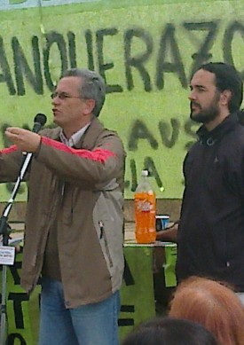 Claudio del Pla, que disputa su reelección como diputado provincial, y Pablo López, candidato nacional.