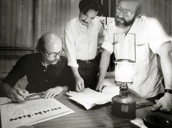 Oscar smoje, Paco Urondo y Gelman en la redacción de Noticias (1973)