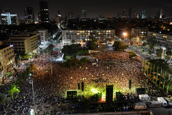 Manifestación por la paz en Tel Aviv