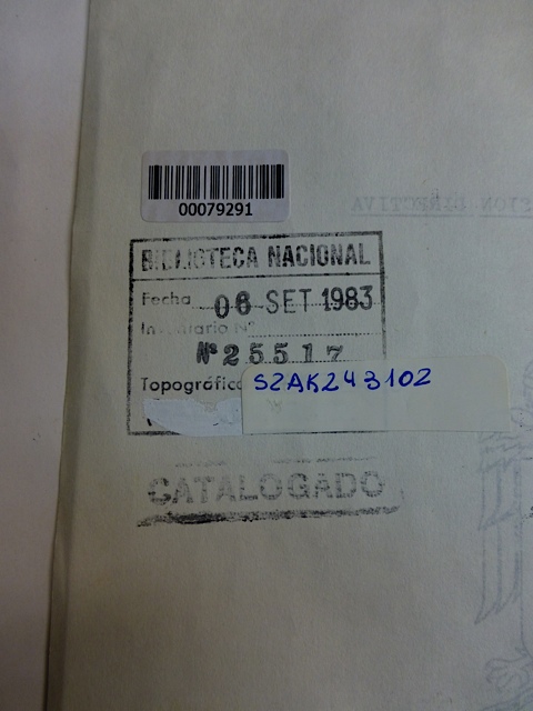 Número de inventario y fecha de aprobación del ejemplar donado en 1979 Ambas cosas ocurrieron durante la dictadura